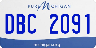 MI license plate DBC2091
