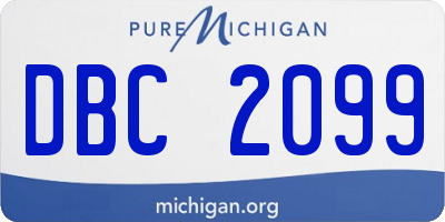 MI license plate DBC2099