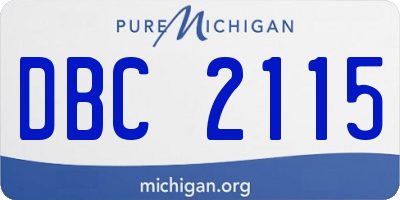 MI license plate DBC2115