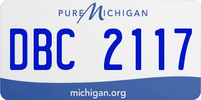 MI license plate DBC2117