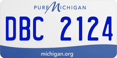 MI license plate DBC2124