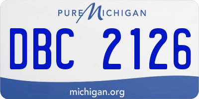MI license plate DBC2126