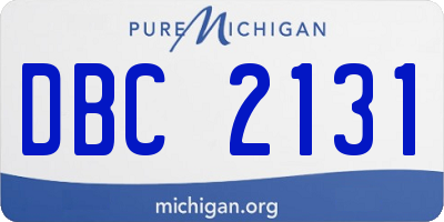 MI license plate DBC2131