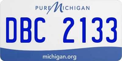 MI license plate DBC2133