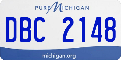 MI license plate DBC2148