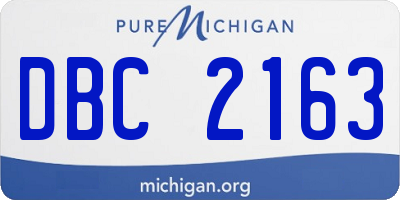 MI license plate DBC2163