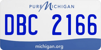 MI license plate DBC2166