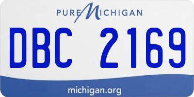 MI license plate DBC2169