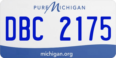 MI license plate DBC2175