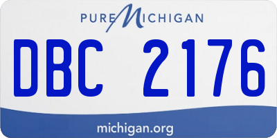 MI license plate DBC2176
