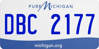 MI license plate DBC2177