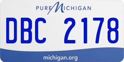 MI license plate DBC2178