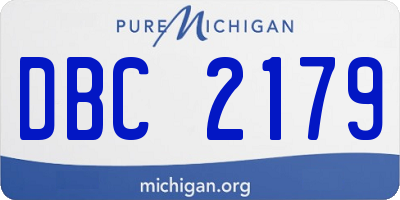 MI license plate DBC2179
