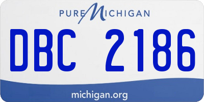 MI license plate DBC2186