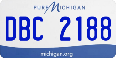 MI license plate DBC2188