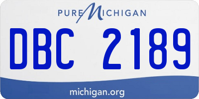 MI license plate DBC2189