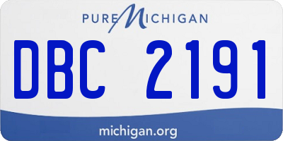 MI license plate DBC2191