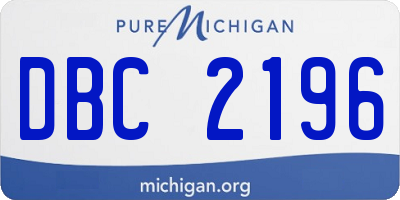 MI license plate DBC2196