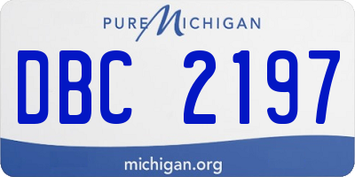 MI license plate DBC2197