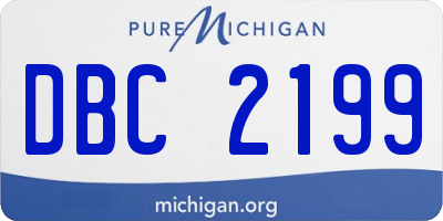 MI license plate DBC2199