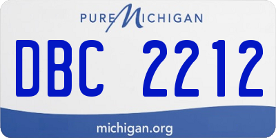 MI license plate DBC2212