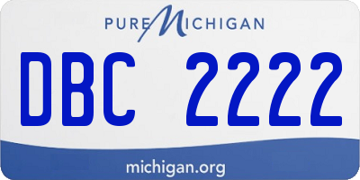 MI license plate DBC2222