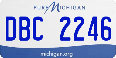 MI license plate DBC2246