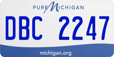 MI license plate DBC2247