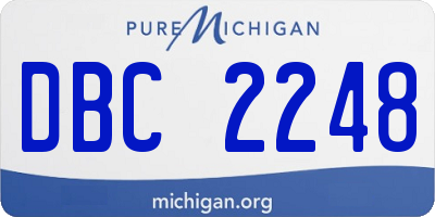 MI license plate DBC2248