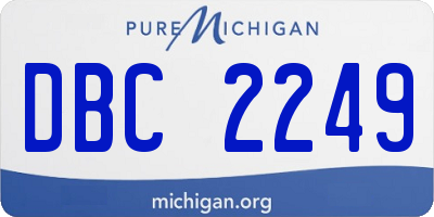 MI license plate DBC2249