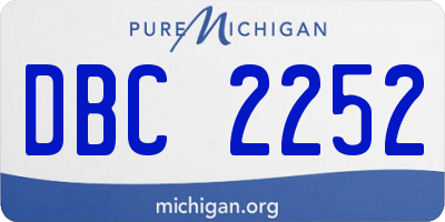 MI license plate DBC2252