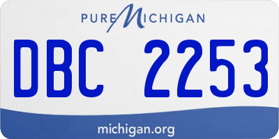 MI license plate DBC2253