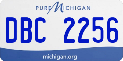 MI license plate DBC2256