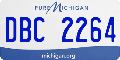 MI license plate DBC2264