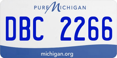 MI license plate DBC2266