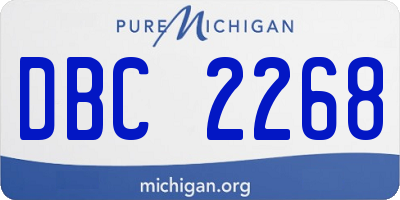MI license plate DBC2268