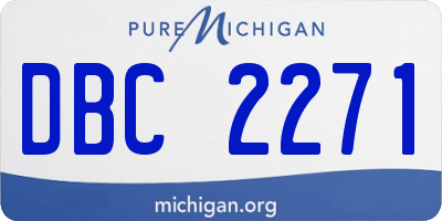 MI license plate DBC2271