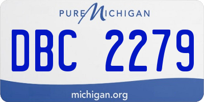 MI license plate DBC2279