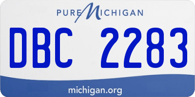 MI license plate DBC2283