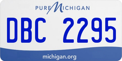 MI license plate DBC2295