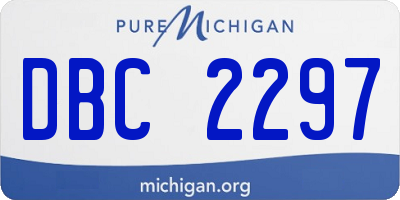 MI license plate DBC2297
