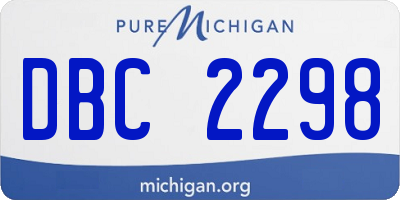MI license plate DBC2298