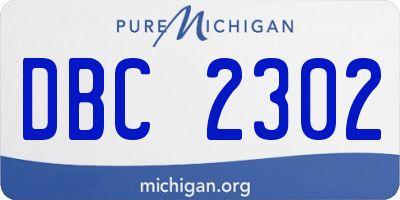MI license plate DBC2302