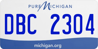 MI license plate DBC2304