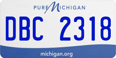 MI license plate DBC2318
