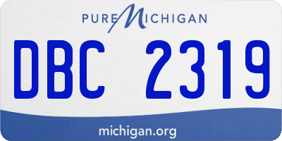MI license plate DBC2319