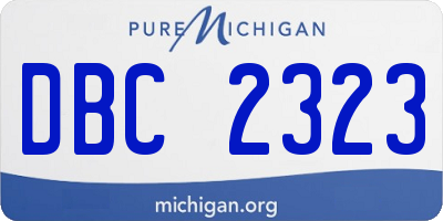MI license plate DBC2323