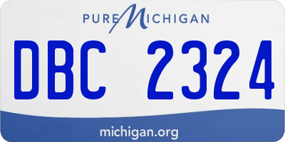 MI license plate DBC2324