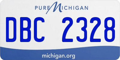 MI license plate DBC2328