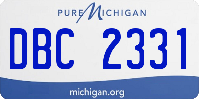 MI license plate DBC2331